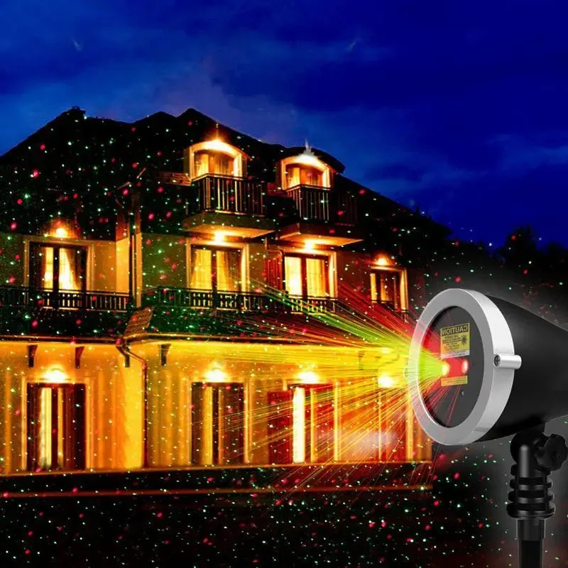 1 By One Garden Laser Christmas Light Projector Aluminum Body w/ Wireless Remote