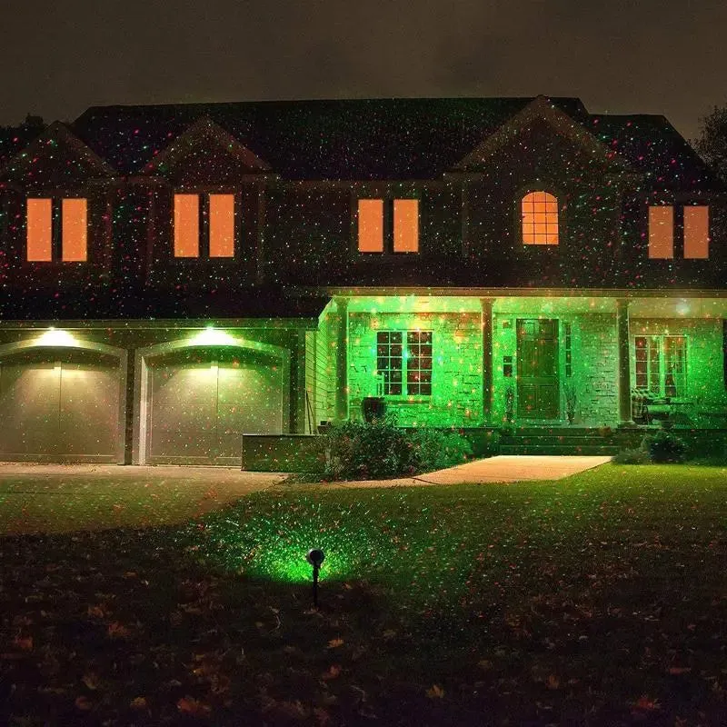 1 By One Garden Laser Christmas Light Projector Aluminum Body w/ Wireless Remote