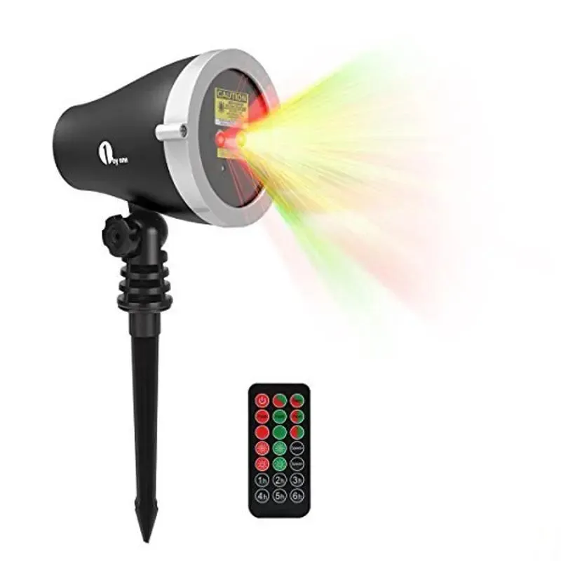 1 By One Garden Laser Christmas Light Projector Aluminum Body w/ Wireless Remote