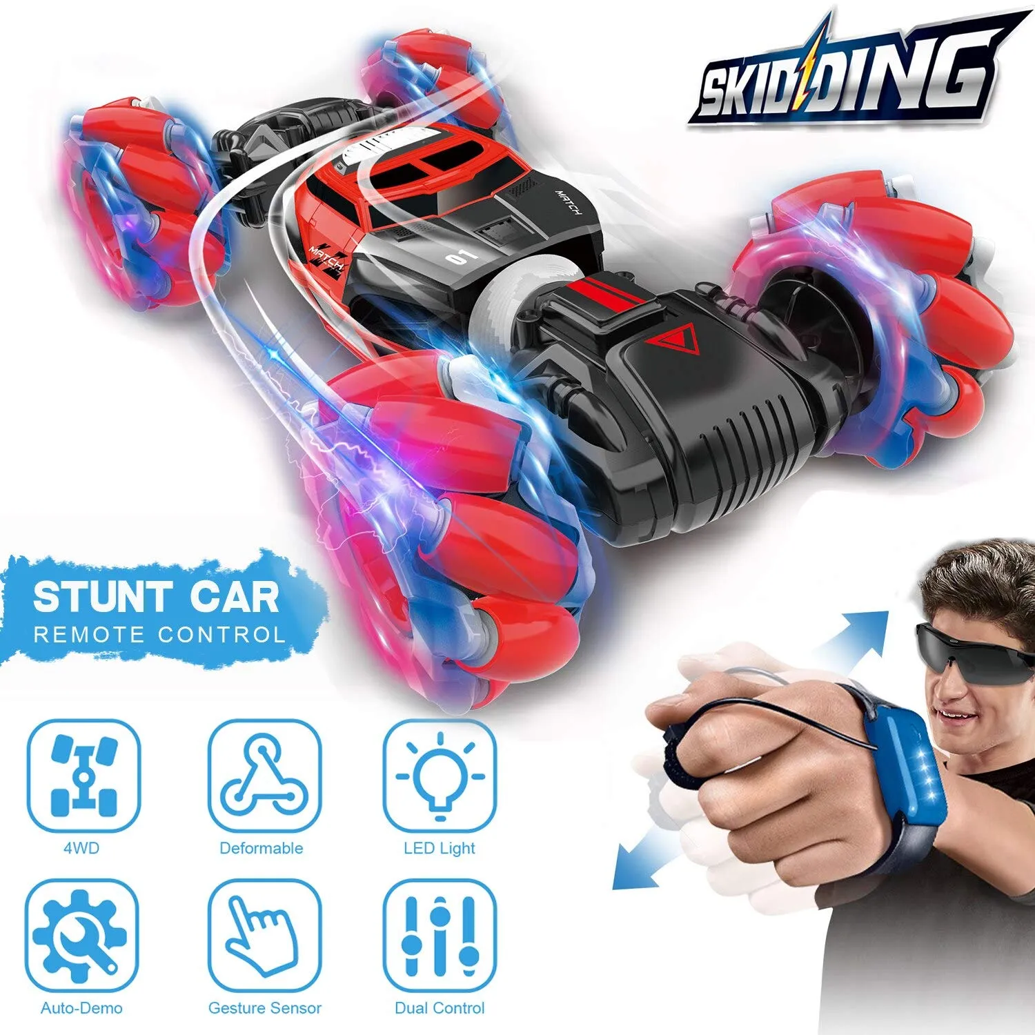 1:18 Deform Remote & Gesture Control Stunt Car