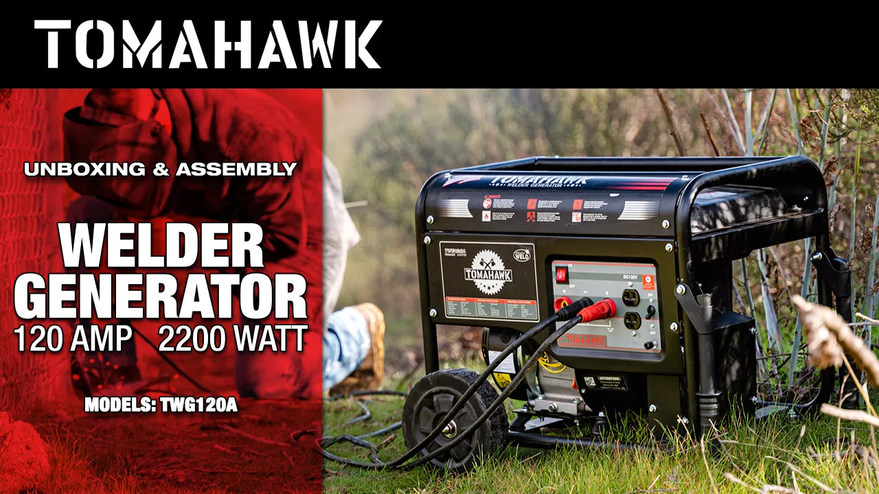 120 Amp Engine Driven Welder Generator 2200 Watt 7 HP Gas Powered