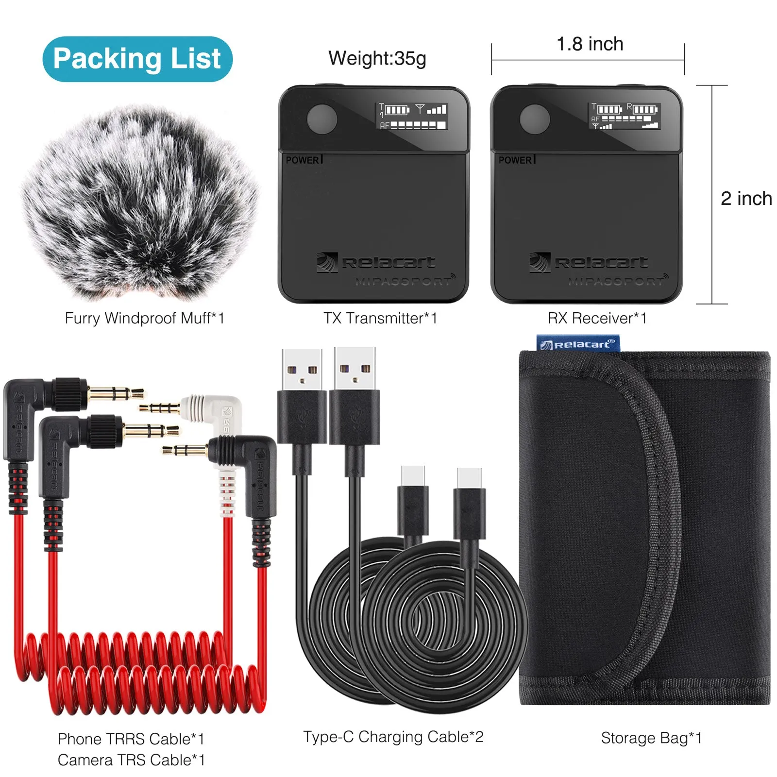 2.4G Wireless Lavalier Microphone System (US STOCK Only)
