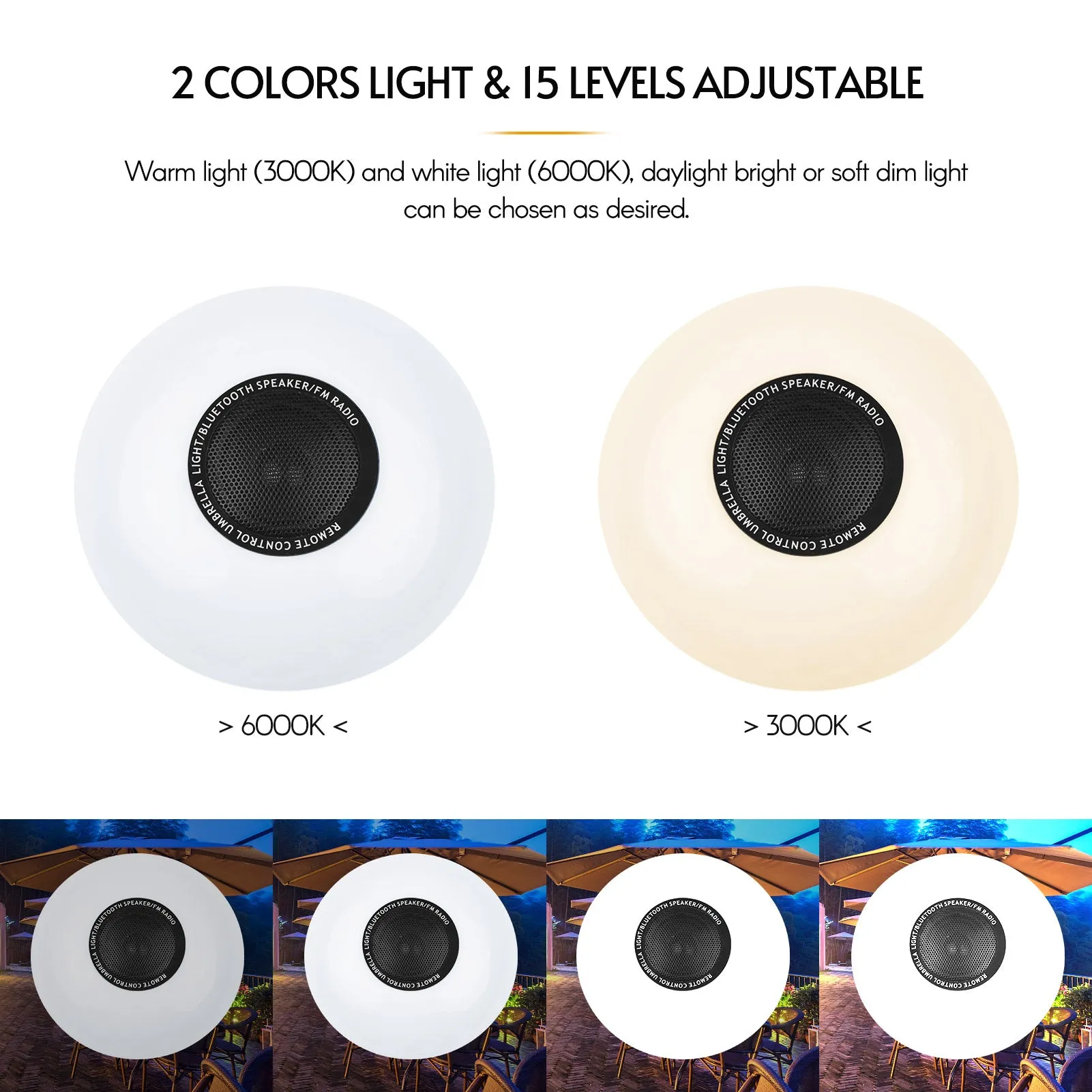 3 in 1 Patio Umbrella Lights