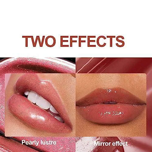 6PCS Hydrating Lip Gloss Neutral Nude Nourishing Glossy