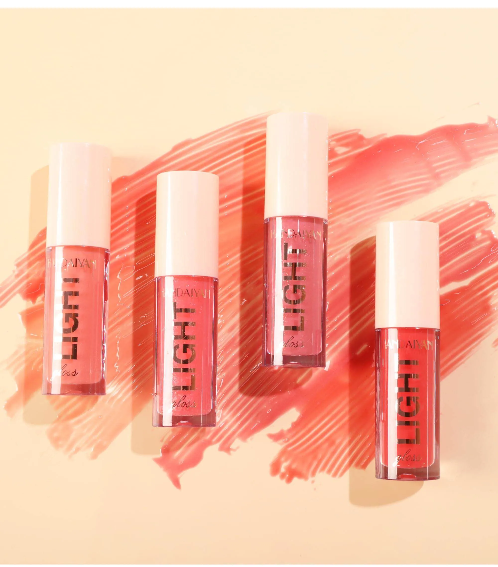 6PCS Hydrating Lip Gloss Neutral Nude Nourishing Glossy