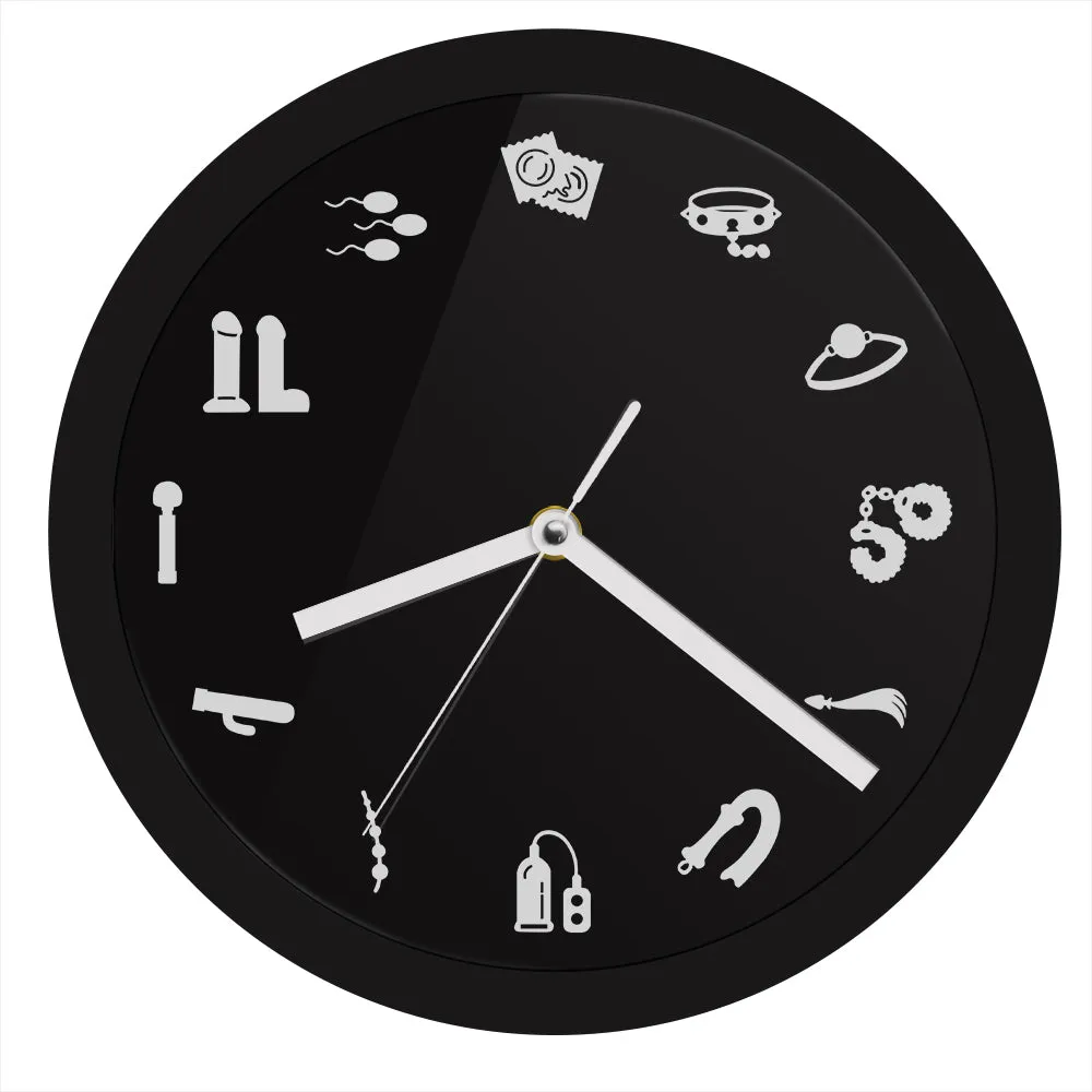 Adult Shop Business Neon Sign Wall Clock Sex Products Supplies Acrylic LED Edge Lit Mature Sex Erotic Entertainment Wall Clock
