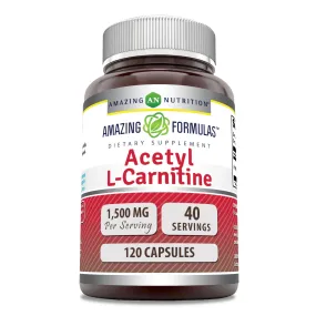 Amazing Formulas Acetyl L-Carnitine |  1500 Mg Per Serving | 120 Capsules