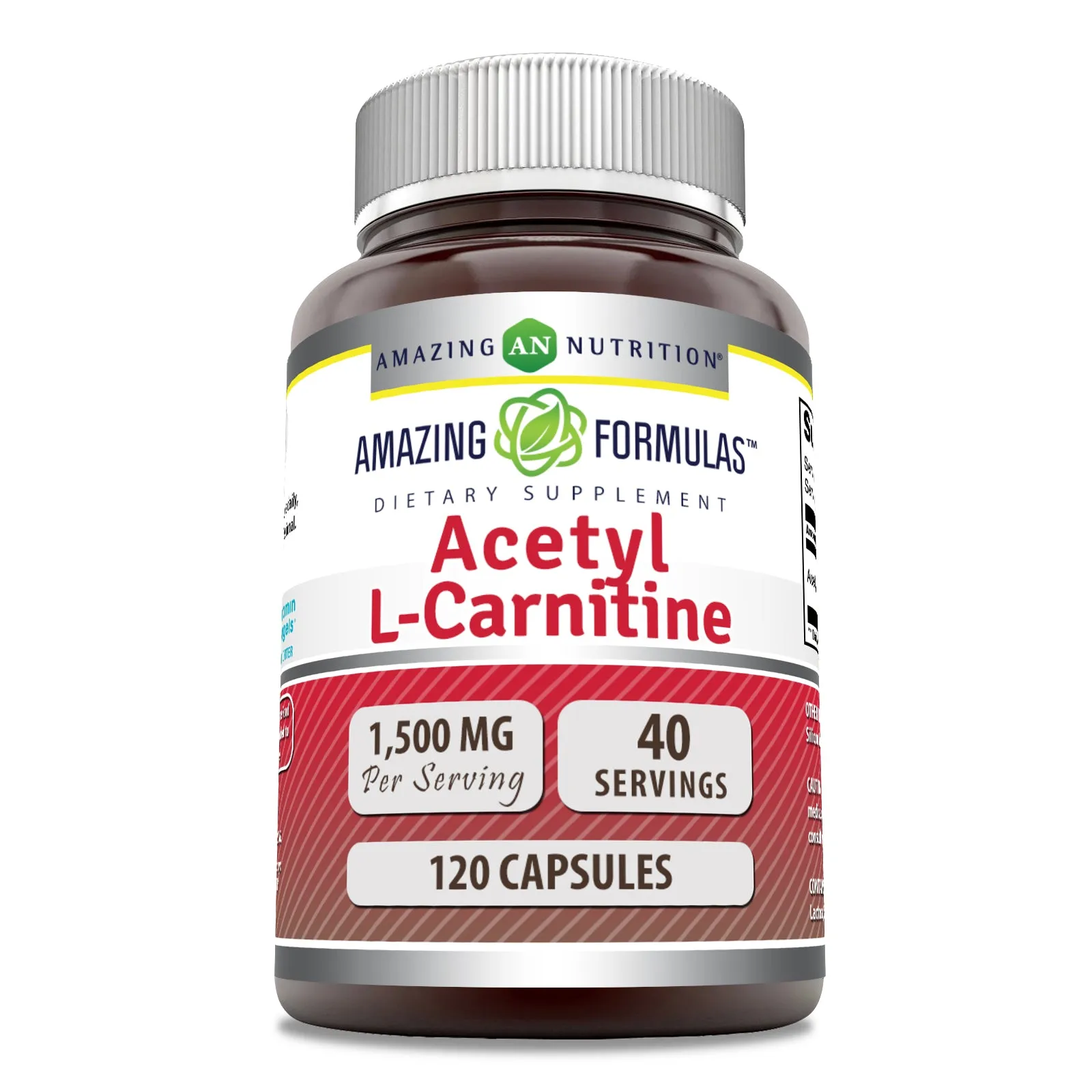 Amazing Formulas Acetyl L-Carnitine |  1500 Mg Per Serving | 120 Capsules