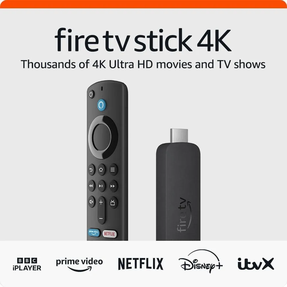 Amazon Fire TV Stick 4K Ultra HD (2nd Gen), Streaming Device with Alexa Voice Remote