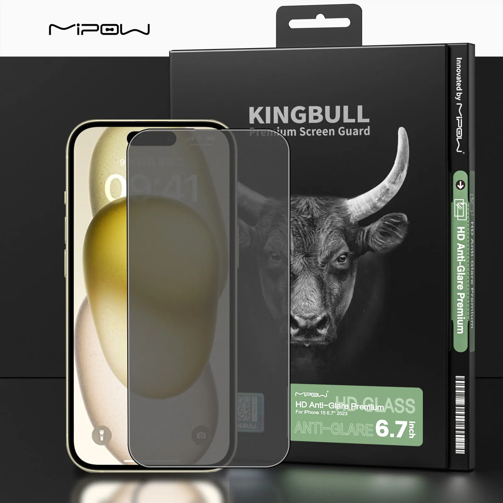 Anti-Glare Tempered Glass for iPhone 15/14