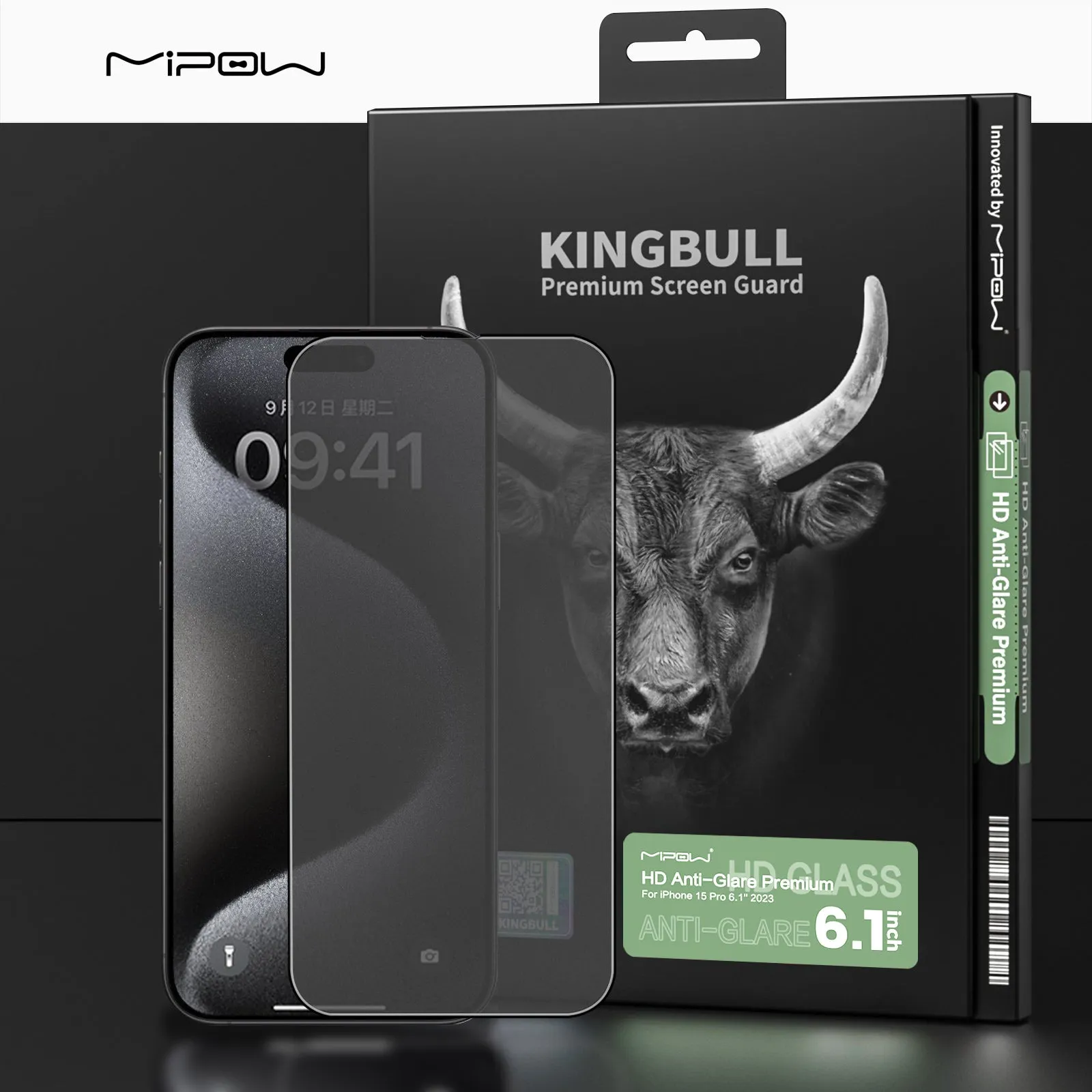 Anti-Glare Tempered Glass for iPhone 15/14