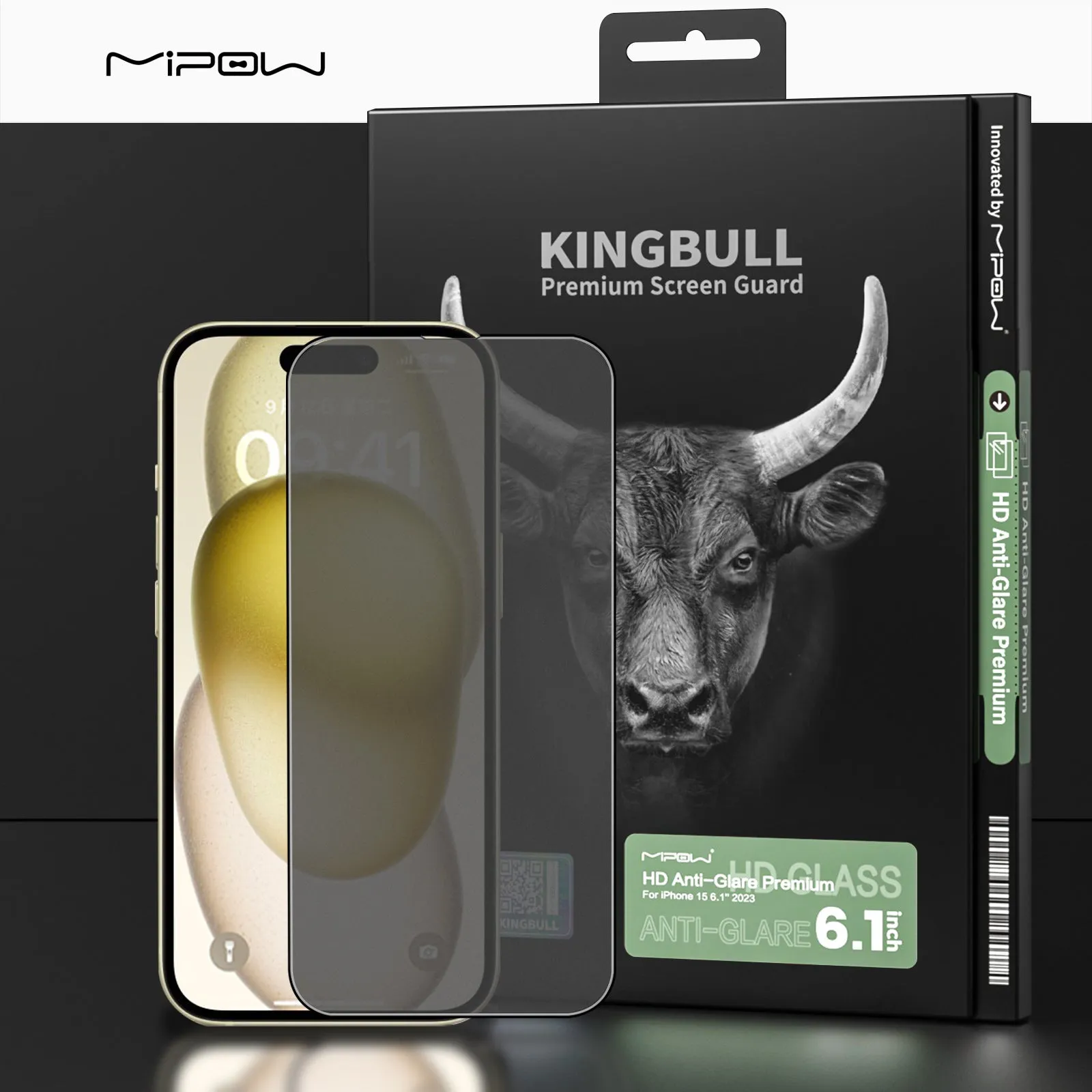Anti-Glare Tempered Glass for iPhone 15/14