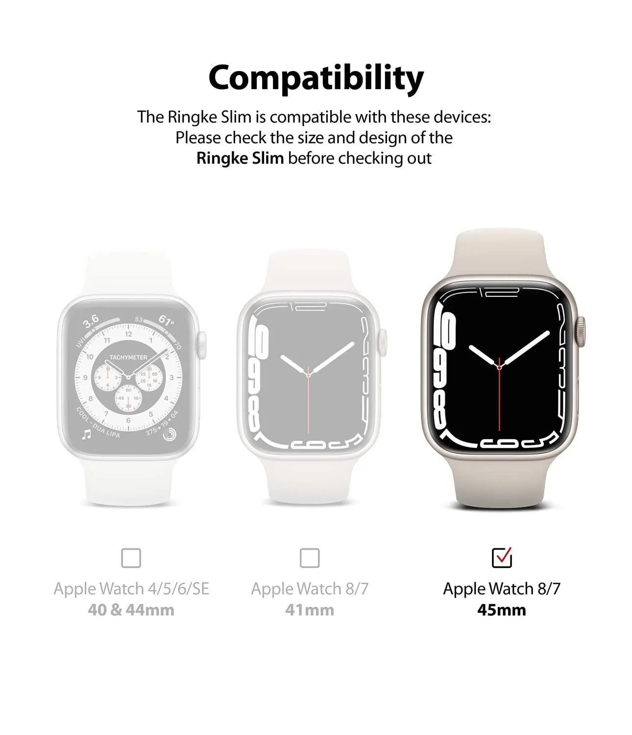 Apple Watch 7 45mm| Slim Case - Clear & Clear (2 Pack)