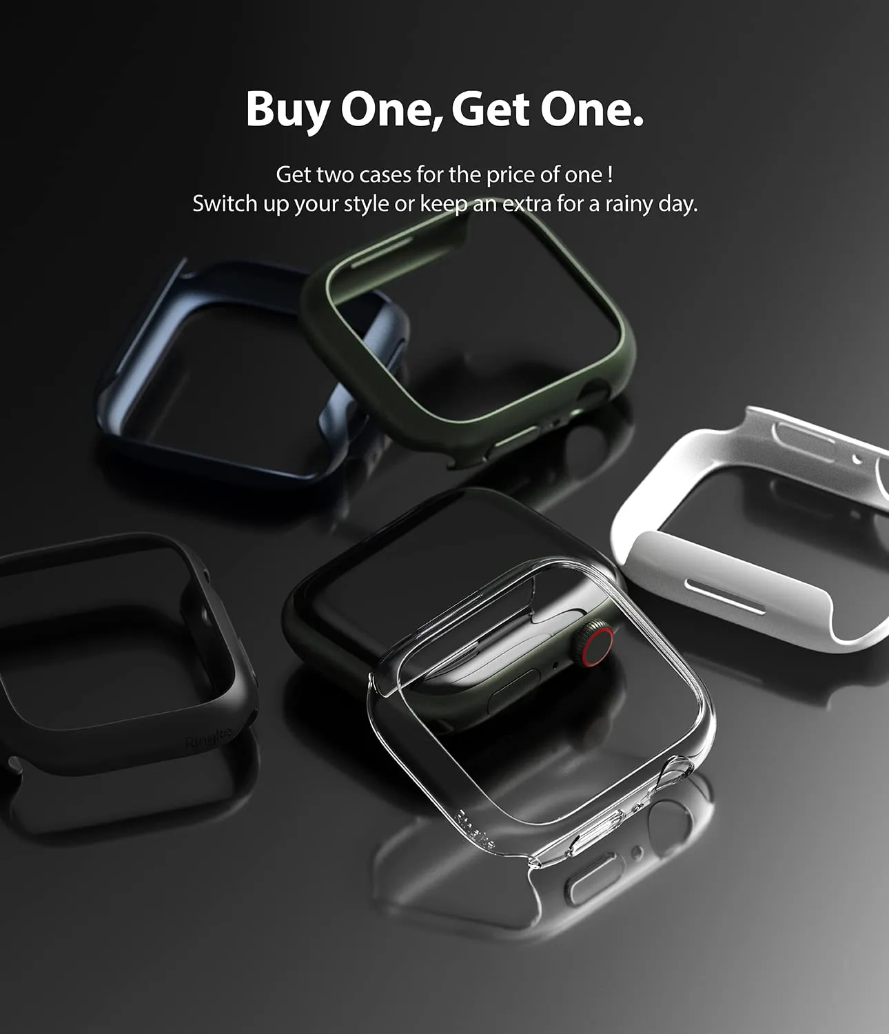 Apple Watch 7 45mm| Slim Case - Clear & Clear (2 Pack)