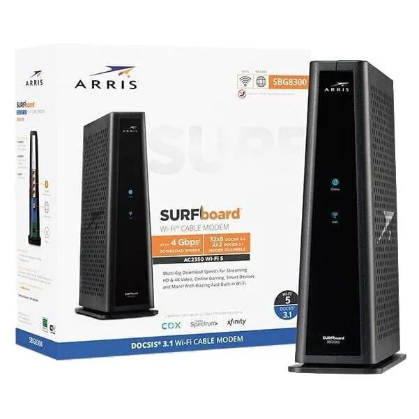 Arris SURFboard SBG8300 DOCSIS 3.1 Cable Modem & Wi-Fi Route (Refurbished)