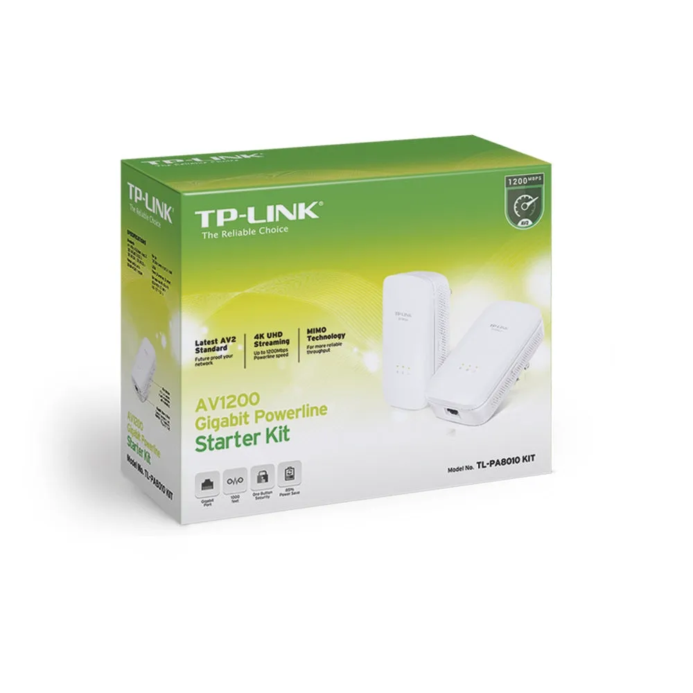 AV1200 Gigabit Powerline Starter Kit TP-Link TL-PA8010 KIT