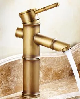 Bamboo Shape Single Handle Hot and Cold Water Faucet