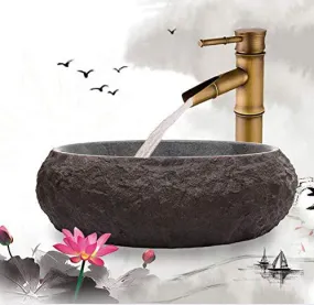 Bamboo Shape Single Handle Hot and Cold Water Faucet