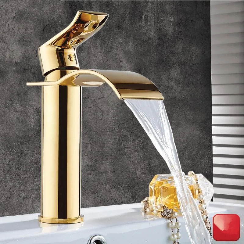 Basin Faucet Waterfall Faucet Brass Bathroom Basin Faucet Mixer Tap
