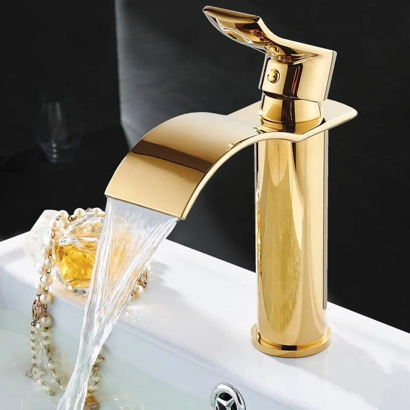 Basin Faucet Waterfall Faucet Brass Bathroom Basin Faucet Mixer Tap
