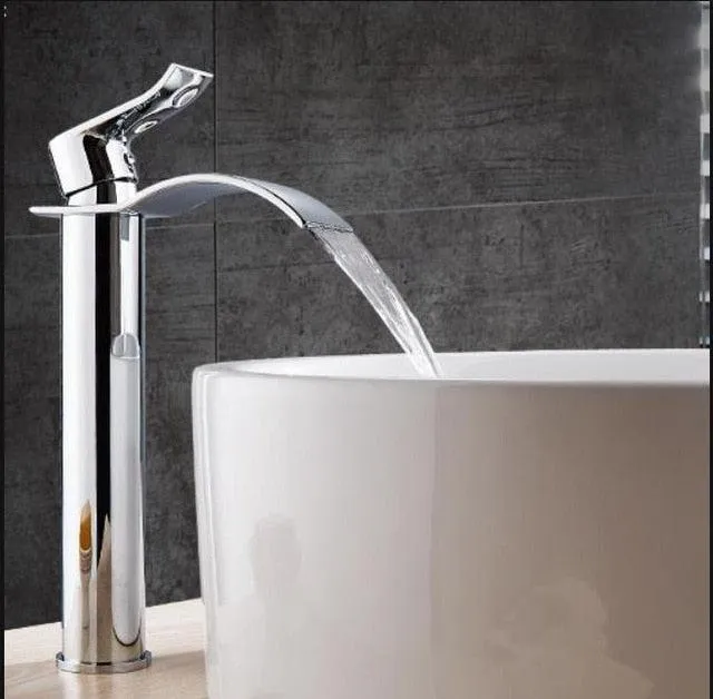 Basin Faucet Waterfall Faucet Brass Bathroom Basin Faucet Mixer Tap