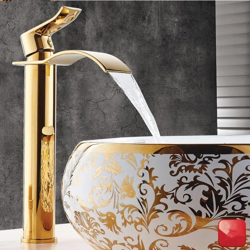 Basin Faucet Waterfall Faucet Brass Bathroom Basin Faucet Mixer Tap