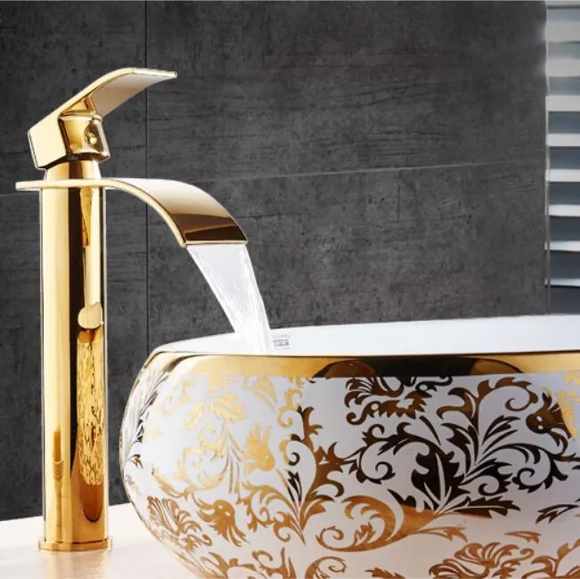 Basin Faucet Waterfall Faucet Brass Bathroom Basin Faucet Mixer Tap