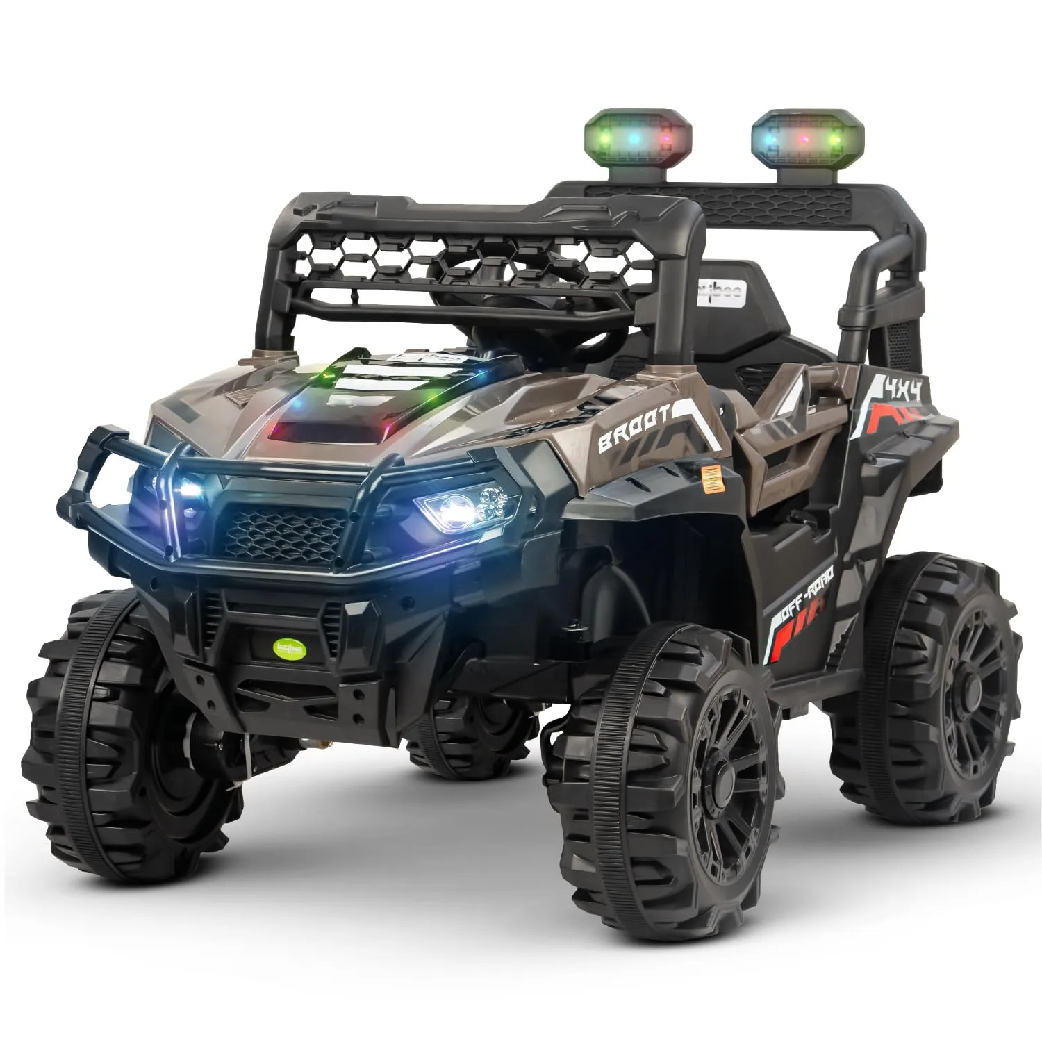 Baybee Broot Rechargeable Battery Operated Jeep for Kids, Ride on Toy Baby Car with Music & Light, Kids Jeep Battery Car, Electric Jeep Car for Kids to Drive 3 to 8 Years Boys Girl (Painted Ash)