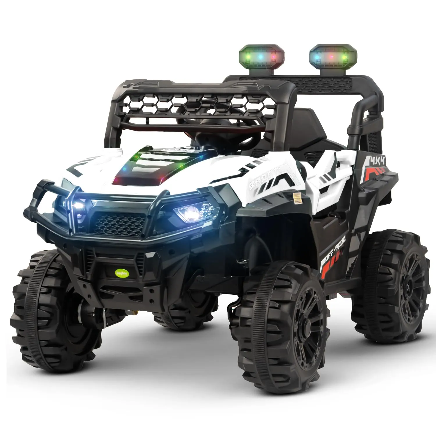 Baybee Broot Rechargeable Battery Operated Jeep for Kids, Ride on Toy Baby Car with Music & Light, Kids Jeep Battery Car, Electric Jeep Car for Kids to Drive 3 to 8 Years Boys Girl (White)