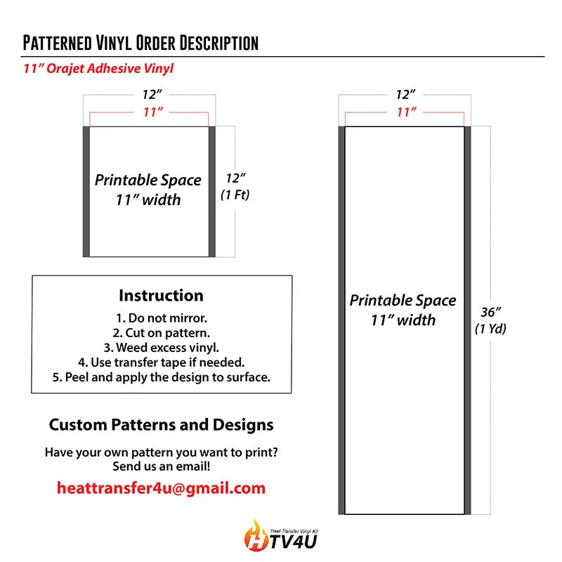 Black & White Orajet 3164 Patterned Adhesive Vinyl (11" x 12")