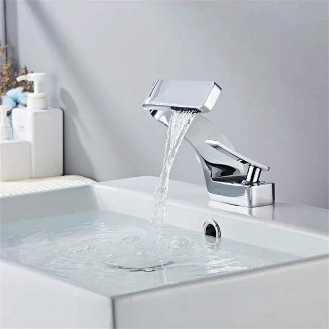 Brass Basin Faucet Modern Bathroom Mixer Faucet Hot and Cold Sink Faucet