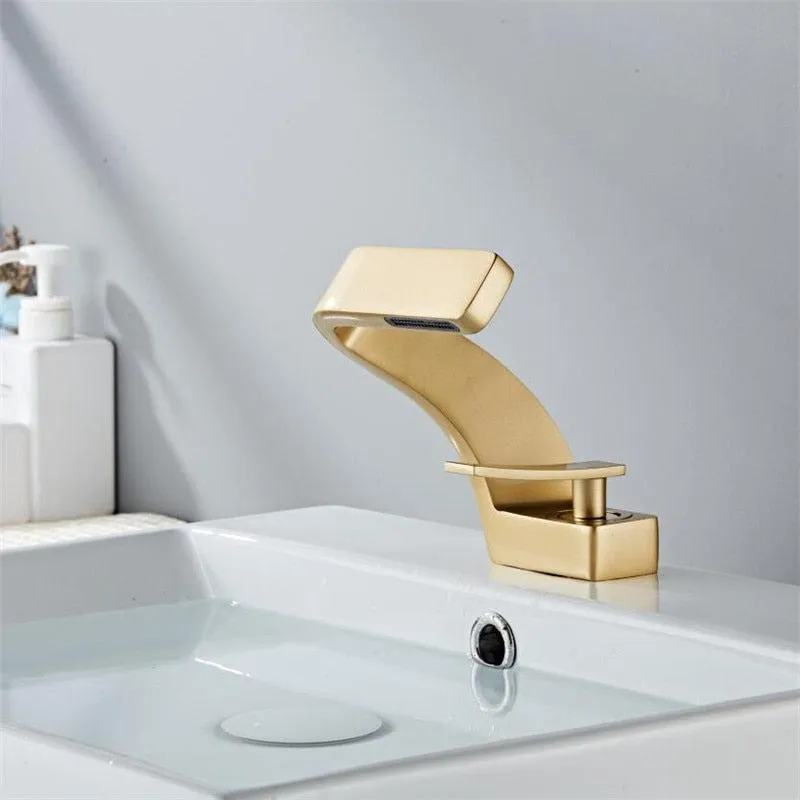 Brass Basin Faucet Modern Bathroom Mixer Faucet Hot and Cold Sink Faucet