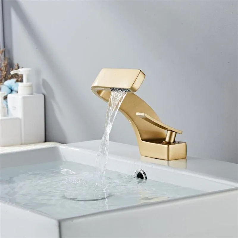 Brass Basin Faucet Modern Bathroom Mixer Faucet Hot and Cold Sink Faucet
