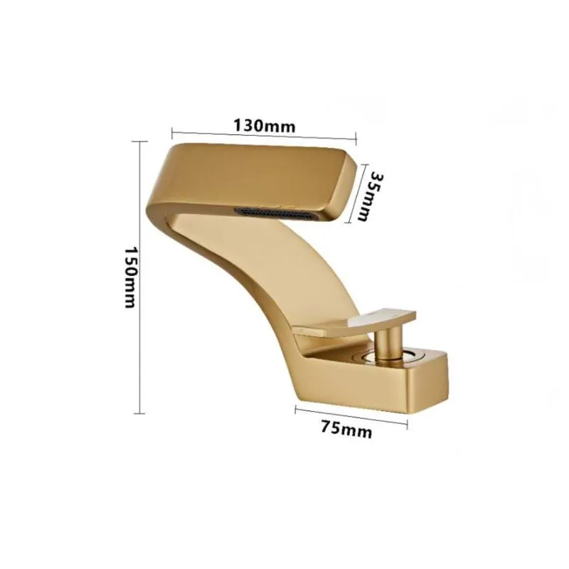 Brass Basin Faucet Modern Bathroom Mixer Faucet Hot and Cold Sink Faucet