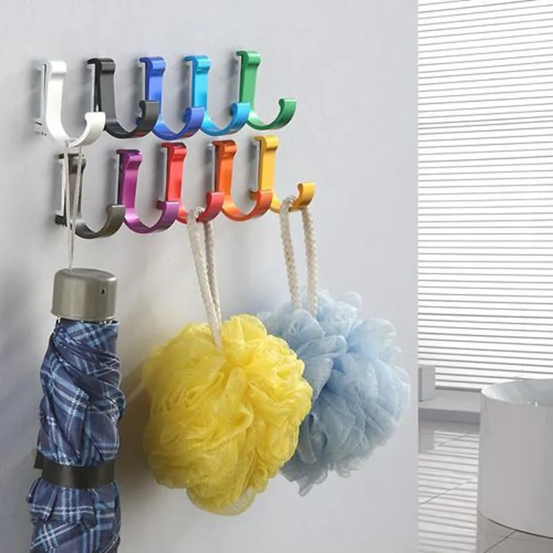 Candy Color Clothes Hanger And Towel Bathroom Hooks