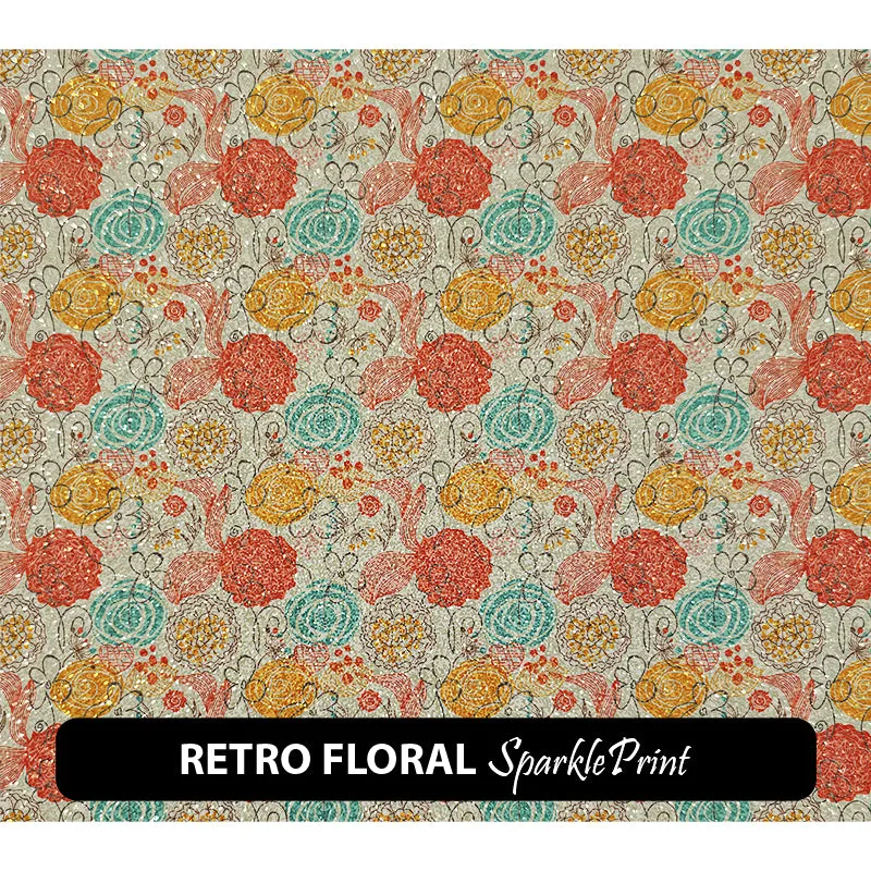 Floral Sparkleprint Patterned HTV (13.5" x 12")