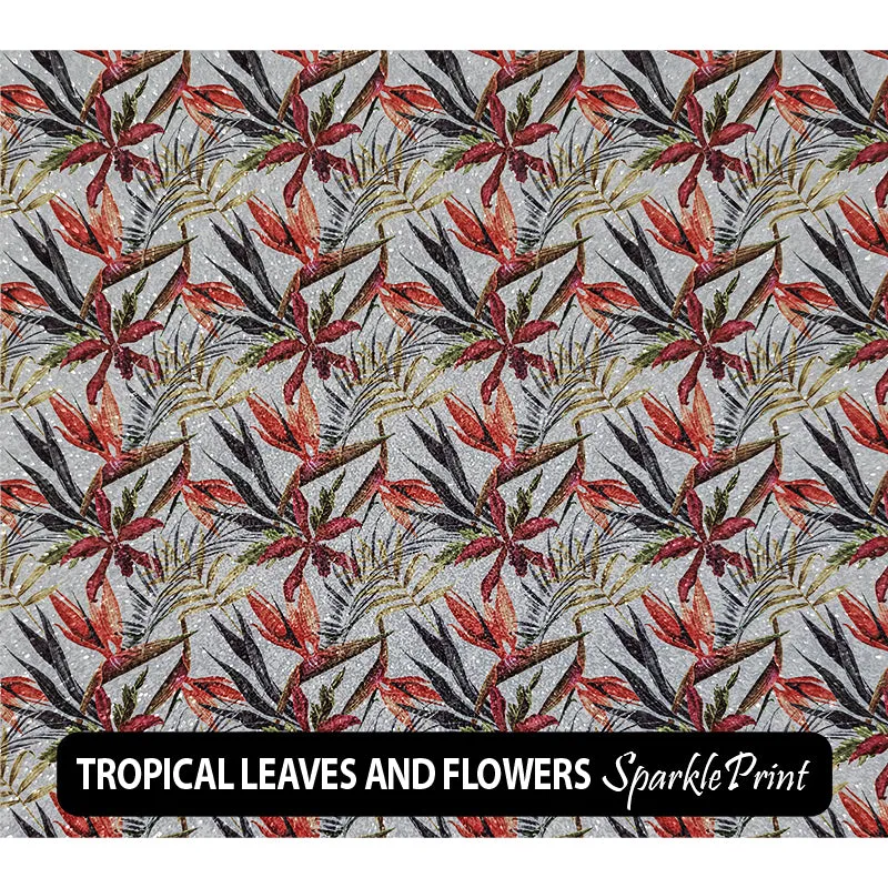 Floral Sparkleprint Patterned HTV (13.5" x 12")