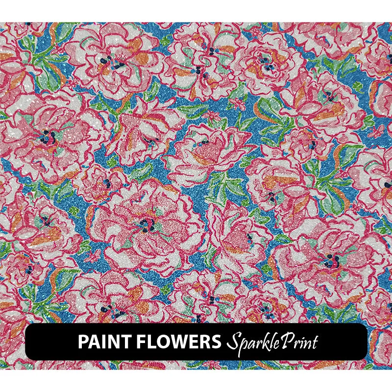 Floral Sparkleprint Patterned HTV (13.5" x 12")