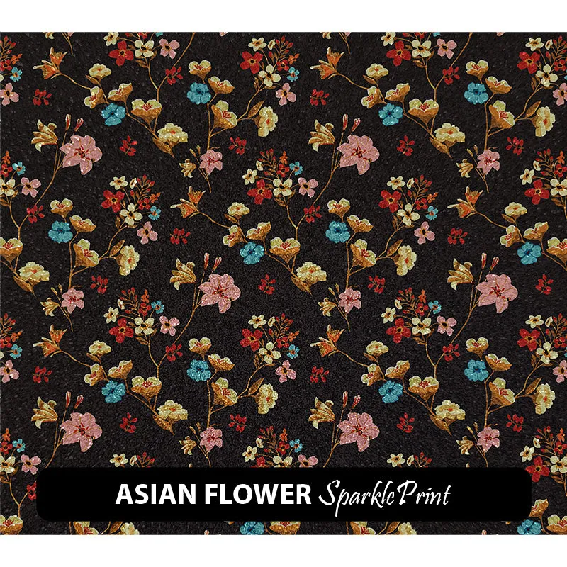 Floral Sparkleprint Patterned HTV (13.5" x 12")