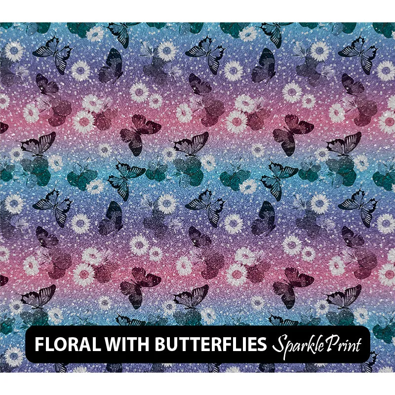 Floral Sparkleprint Patterned HTV (13.5" x 12")