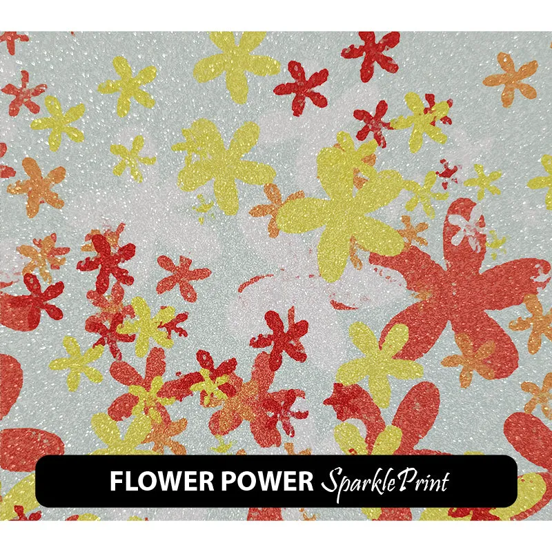 Floral Sparkleprint Patterned HTV (13.5" x 12")