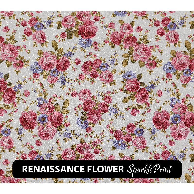 Floral Sparkleprint Patterned HTV (13.5" x 12")