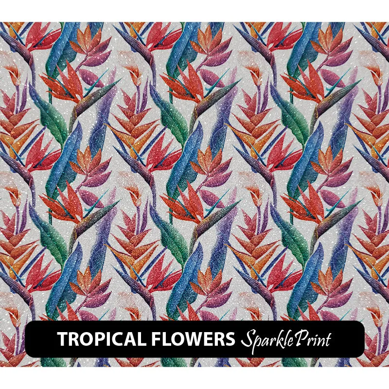 Floral Sparkleprint Patterned HTV (13.5" x 12")