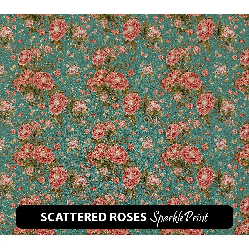 Floral Sparkleprint Patterned HTV (13.5" x 12")