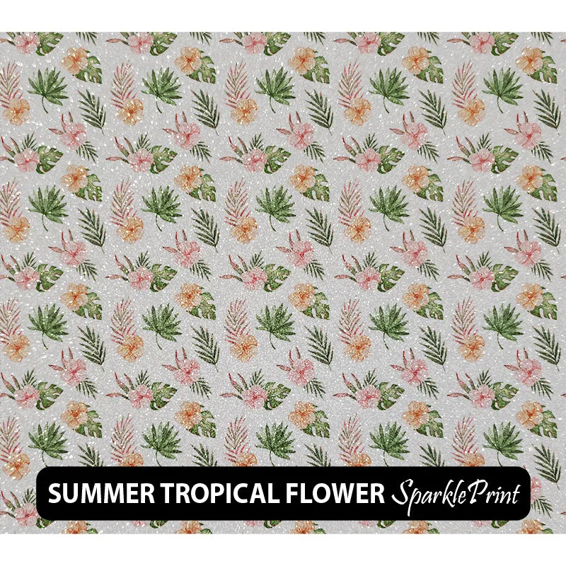 Floral Sparkleprint Patterned HTV (13.5" x 12")
