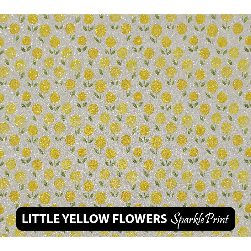 Floral Sparkleprint Patterned HTV (13.5" x 12")