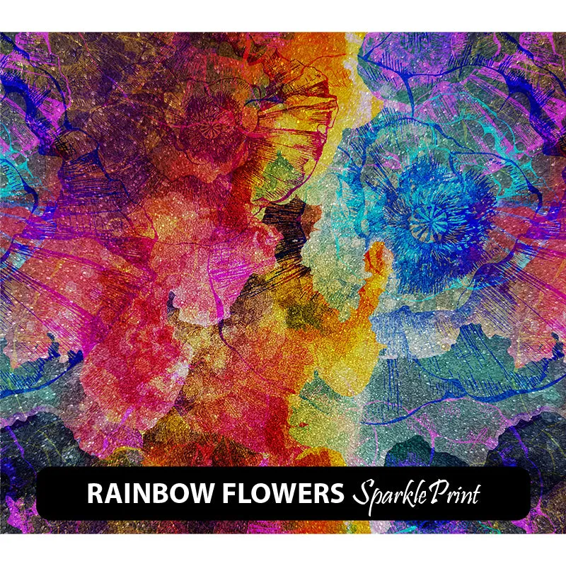 Floral Sparkleprint Patterned HTV (13.5" x 12")