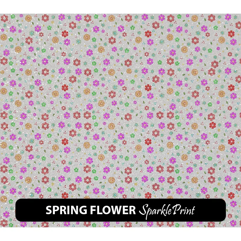 Floral Sparkleprint Patterned HTV (13.5" x 12")