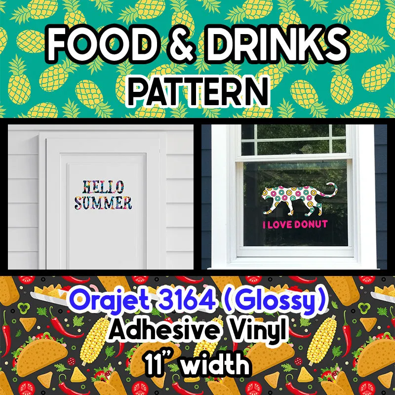 Food & Drinks Orajet 3164 Patterned Adhesive Vinyl (11" x 12")
