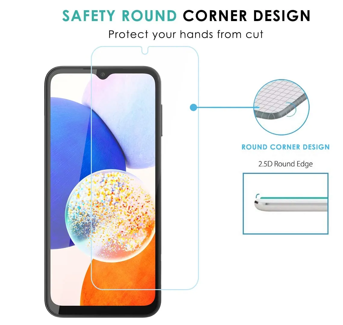 Galaxy A14 Tempered Glass Screen Protector Guard | GLaS - 2 Pack